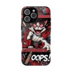 Mischievous Cat 'Oops!' Phone Case | Protective iPhone Cover, Red Black Cartoon - Image 25