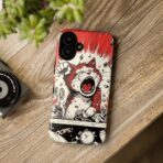 Screaming Cat Explosion phone case | tough cases, red comic art - Image 12
