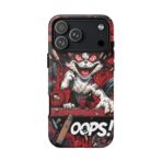 Mischievous Cat 'Oops!' Phone Case | Protective iPhone Cover, Red Black Cartoon - Image 40