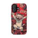 Graffiti Cat Phone Case UK, Street Art Aesthetic Cover, Bold Red Cartoon Cat Design, Dual Layer Shockproof Protective Glossy Matte Case - Image 34