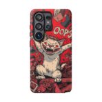 Graffiti Cat Phone Case UK, Street Art Aesthetic Cover, Bold Red Cartoon Cat Design, Dual Layer Shockproof Protective Glossy Matte Case - Image 51