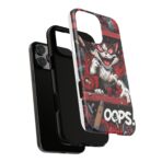 Mischievous Cat 'Oops!' Phone Case | Protective iPhone Cover, Red Black Cartoon - Image 31