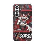 Mischievous Cat 'Oops!' Phone Case | Protective iPhone Cover, Red Black Cartoon - Image 47