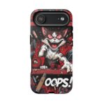 Mischievous Cat 'Oops!' Phone Case | Protective iPhone Cover, Red Black Cartoon - Image 36