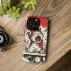 Screaming Cat Explosion phone case | tough cases, red comic art - Image 24