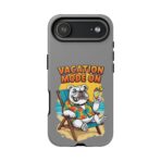 Vacation Mode On Bulldog Phone Case | Summer Beach Illustration - Image 36