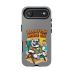Vacation Mode On Bulldog Phone Case | Summer Beach Illustration - Image 35