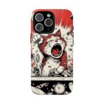 Screaming Cat Explosion phone case | tough cases, red comic art - Image 25