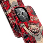 Graffiti Cat Phone Case UK, Street Art Aesthetic Cover, Bold Red Cartoon Cat Design, Dual Layer Shockproof Protective Glossy Matte Case - Image 26