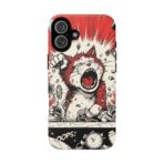 Screaming Cat Explosion phone case | tough cases, red comic art - Image 13