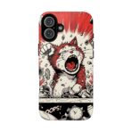 Screaming Cat Explosion phone case | tough cases, red comic art - Image 9