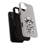 Sad Puppy Holding 'My Owner Forgot to Feed Me' Phone Case | Dog Rescue Humor - Image 11
