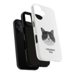 I Tolerate You Cat illustration Phone Case | Cat Face, Sarcastic Quote - Image 3