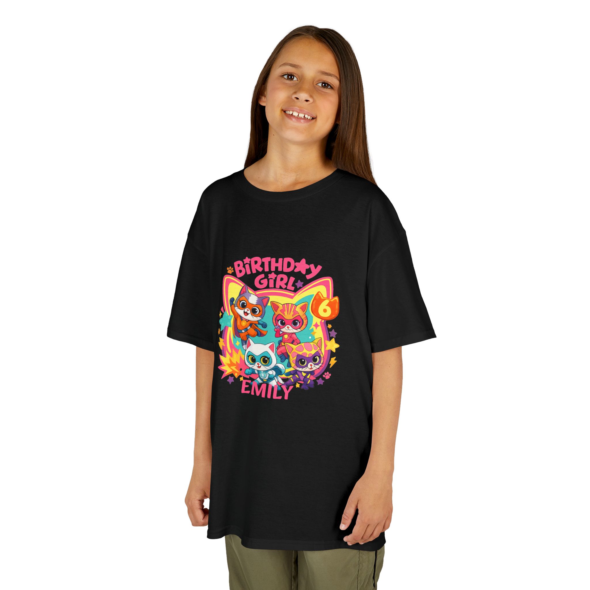 13712527722864912937_2048.jpeg SuperKitties Birthday Girl Kids Tee | Custom Super Cat Party, Personalized Kitties Matching Shirt - Image 1