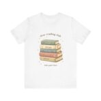 Slow Reading Club T-Shirt Book Lover Tee Cozy Literary Shirt Introvert Reading Aesthetic Top Minimalist Bookish Gift UK Style - Image 2
