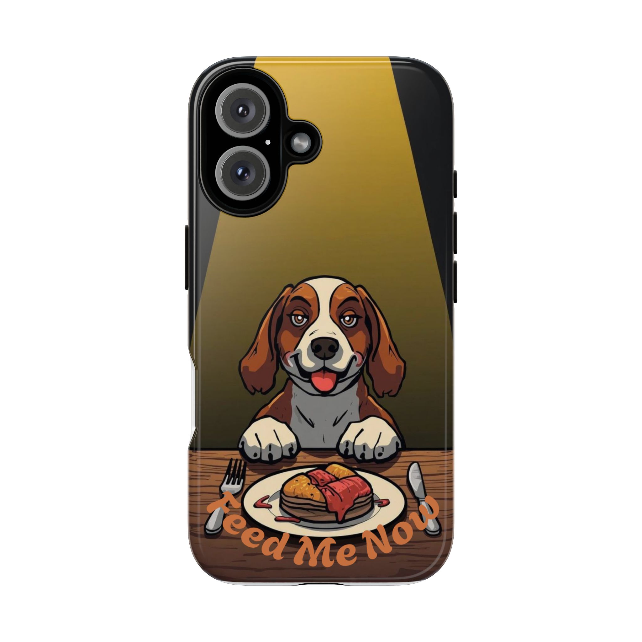 15161044359538677298_2048.jpeg Beagle 'Feed Me Now!' Phone Case | Slim Dual-Layer Protective Case - Image 1