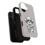 Sad Puppy Holding 'My Owner Forgot to Feed Me' Phone Case | Dog Rescue Humor - Image 7