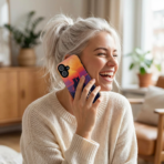 Better Together Cat Phone Case UK, Sunset Cat Silhouette Aesthetic Cover, Cute Couple Pet Design, Dual Layer Shockproof Glossy Matte Gift
