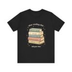Slow Reading Club T-Shirt Book Lover Tee Cozy Literary Shirt Introvert Reading Aesthetic Top Minimalist Bookish Gift UK Style - Image 4