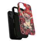 Graffiti Cat Phone Case UK, Street Art Aesthetic Cover, Bold Red Cartoon Cat Design, Dual Layer Shockproof Protective Glossy Matte Case - Image 5