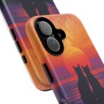 Better Together Cat Phone Case UK, Sunset Cat Silhouette Aesthetic Cover, Cute Couple Pet Design, Dual Layer Shockproof Glossy Matte Gift - Image 4