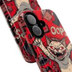 Graffiti Cat Phone Case UK, Street Art Aesthetic Cover, Bold Red Cartoon Cat Design, Dual Layer Shockproof Protective Glossy Matte Case - Image 2