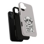 Sad Puppy Holding 'My Owner Forgot to Feed Me' Phone Case | Dog Rescue Humor - Image 15