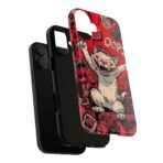 Graffiti Cat Phone Case UK, Street Art Aesthetic Cover, Bold Red Cartoon Cat Design, Dual Layer Shockproof Protective Glossy Matte Case - Image 9