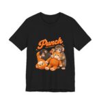 Punch The Monkey Meme Graphic T-Shirt | Baby Monkey Holding Plush Toy Retro Homage - Image 9