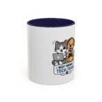 Cute Cat Dog Coding Mug for Programmers, Funny Developer Coffee Cup, Remote Work Desk Gift, Techie Pet Lover Mug, Laptop Team Gift - Image 4